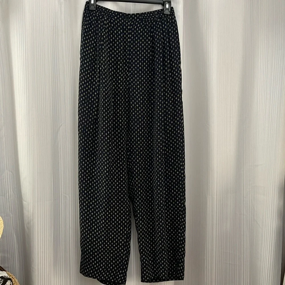 Anne Klein II‎ Silk Navy Trouser Pants - Picture 12 of 14